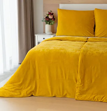 Cotton microplush HONEY YELLOW