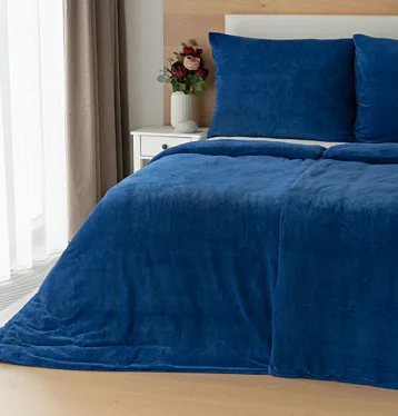 Cotton microplush NAVY BLUE