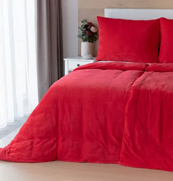 Cotton microplush RED