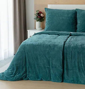 Cotton microplush BLUE-GREEN