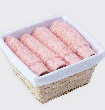 Košík ručníků Luna korálová 4 ks