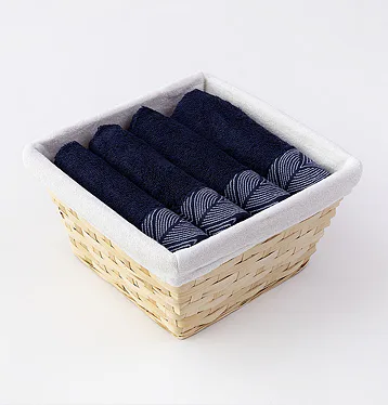Košík ručníků Beech navy modrá 4 ks