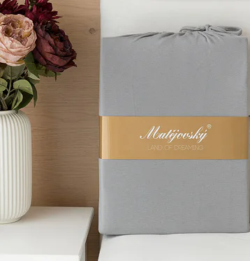 Prostěradlo Světle šedé INTERLOCK - II. jakost